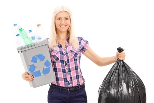 Residents of Sanderstead participating in waste removal